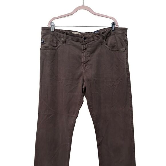 AG Adriano Goldschmied 5 Pocket The Protoge Straight Leg Brown Pants Size 40X34 - Picture 2 of 12